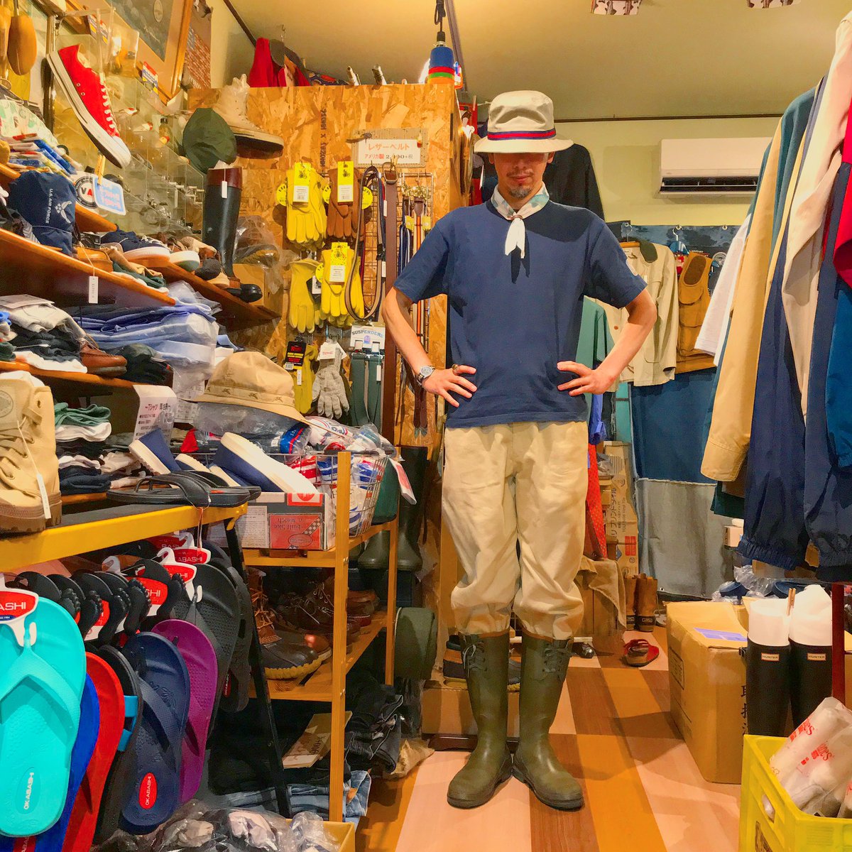 azumashoutenkyo's tweet photo. 明日は定休日です
#東商店 #山科 #山科洋服 #京都 #kyoto #セレクトショップ
#dorfmanpacific #ivyhat
#hanes #beefy
#aigle #rainboots
#theprintedimage #bandana
#ivy #preppy #rugged #dadsstyle #mensclub #アメトラ #アメカジ
#ダイレクトリール #outdoor #fishing #freeandeasy https://t.co/aFeRXEHUwD
