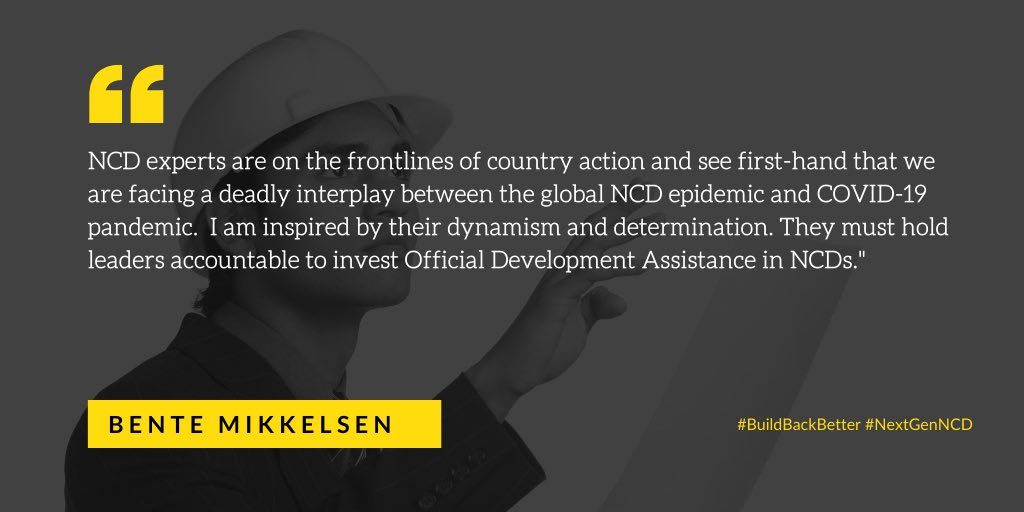 MikkelsenBente_'s tweet photo. Additional investment of #ODA in #COVID19 pandemic + #NCD epidemic = a future that protects people &amp; planet and promotes prosperity. https://t.co/LqaudH5QjR