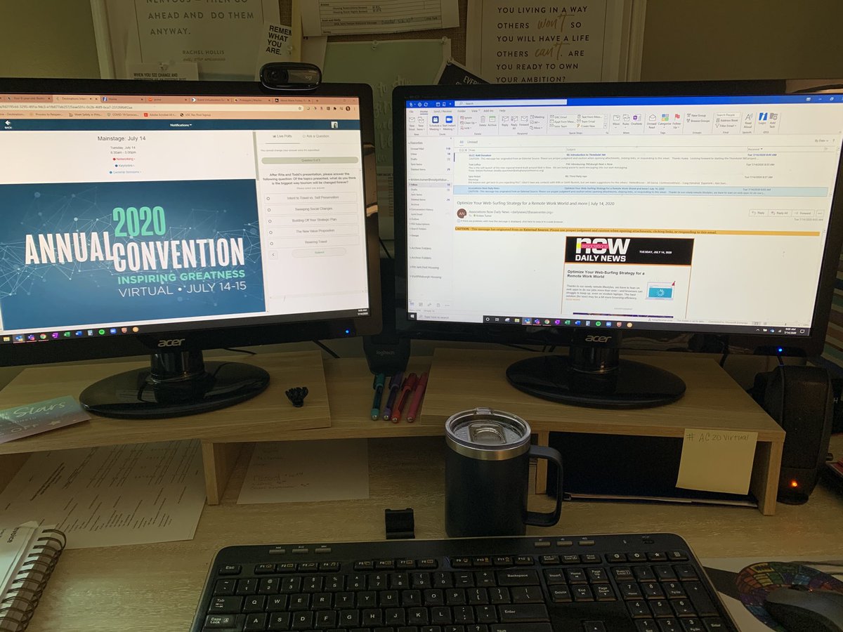 Double screening it today to attend Destinations International’s Annual Convention!  #AC20Virtual