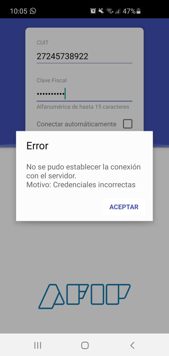 bertrandmarcel1's tweet photo. @AFIPcomunica hola mi señora no puede entrar al facturador móvil. Las contraseñas son correctas. Lo podrán ver por favor? Gracias https://t.co/GE2H2paljA