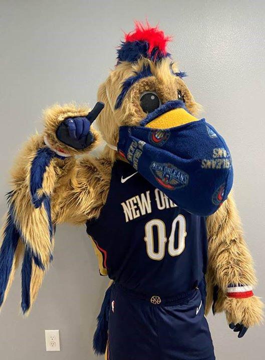 Our friend Pierre of the New Orleans Pelicans knows what's up: Wearing a mask is the smart thing to do, and protects you and your friends! Be like Pierre!