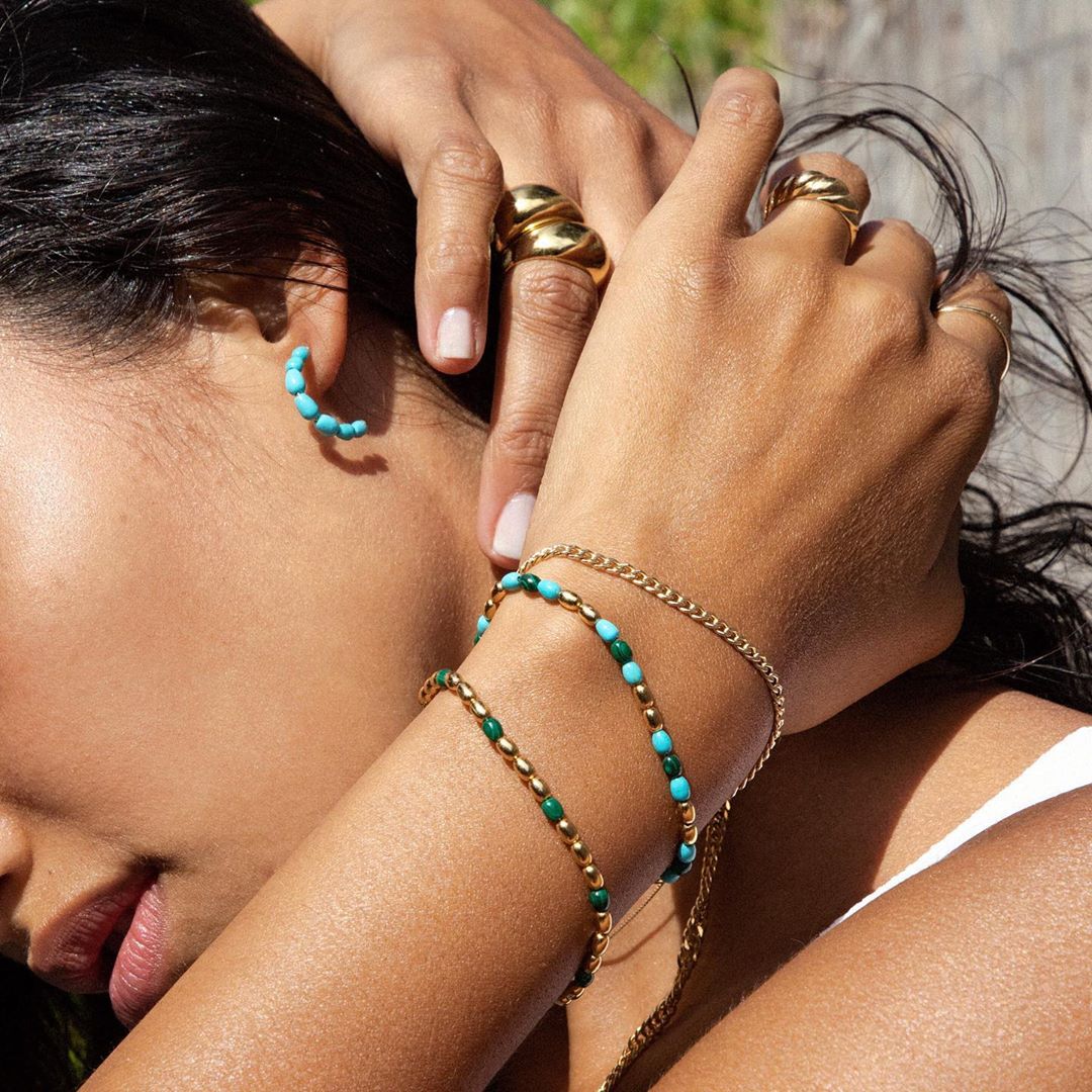EDITION 24: Somewhere at the intersection of personal style and edible candy bracelets is our latest edition: Beaded Stones. Handcrafted in 18k gold vermeil, featuring malachite and turquoise. bit.ly/2Wiy2Uc