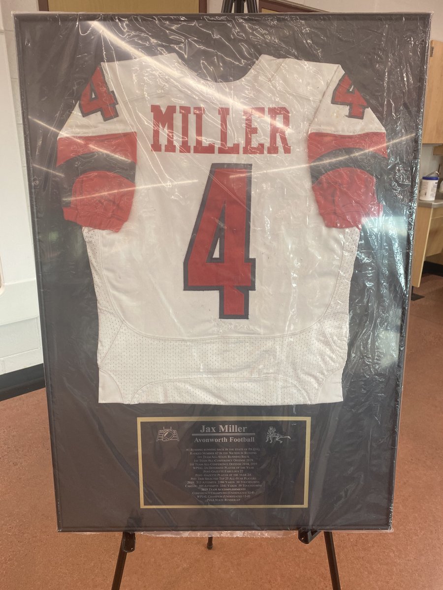 At last night’s School Board meeting we honored Jax Miller on his tremendous accomplishments during his time playing football at <a href="/AvonworthHigh/">Avonworth HS</a> Congrats Jax!  We wish you the best at Cal U!