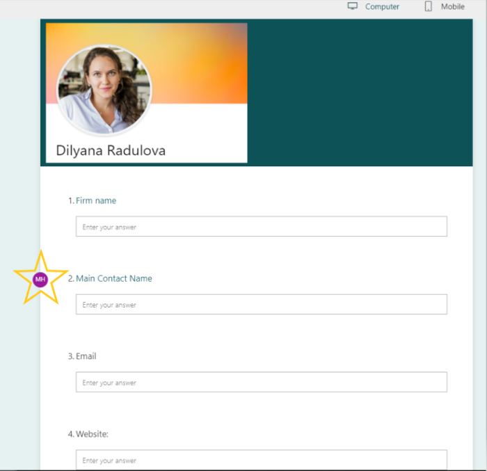DilyanaRadulova's tweet photo. With the risk of everyone telling me they have known this for ages... have you seen how when collaborating on #Microsoft #surveys, #FormsPro now shows you what question other users are editing at the same time. That's cool, right..?π€©
#winningwednesday https://t.co/VBBpwUqqo0