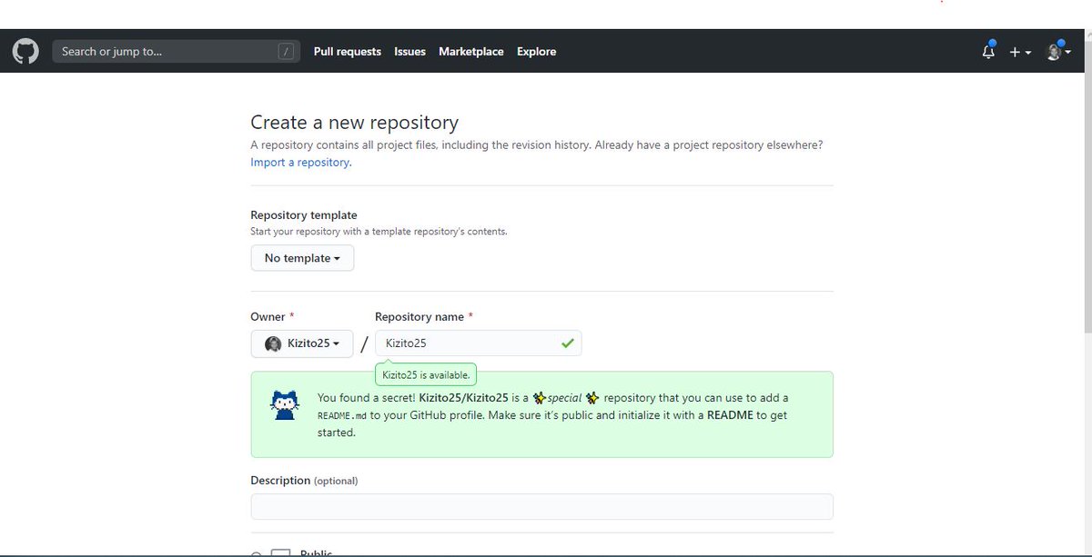 Ihugba's tweet image. Hey Guys! Look what i found. A GitHub Profile ReadMe.
You can try it, by creating a new Repo with your Username. Not available to everyone though.
#githubprofile #100DaysOfCode