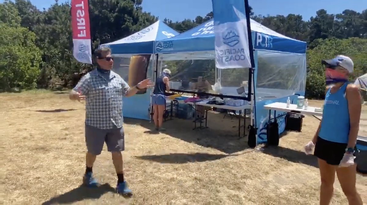 ATRAtrailrunner's tweet photo. VIDEO: @PCTR race director Greg Lanctot gives us a tour last weekend's Salt Point Trail Run (California) and explains many of the steps taken to make the event COVID compliant.....and FUN! #trailrunning #PCTR 👉👉 https://t.co/AzAkrmf4jQ https://t.co/o5tFNARomV