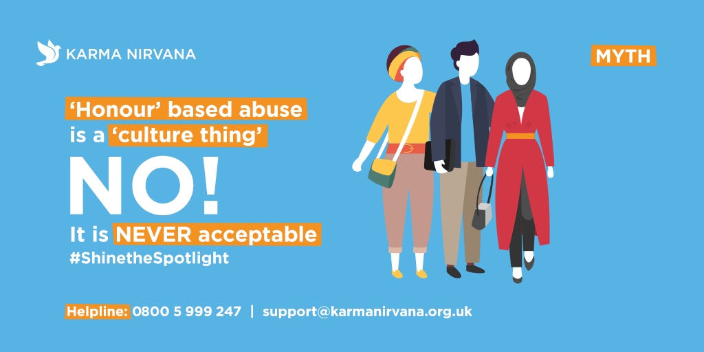 KNFMHBV's tweet photo. #MythBuster
#ShiningtheSpotlight on statements said around #HonourBasedAbuse https://t.co/gAAW4lVQrz