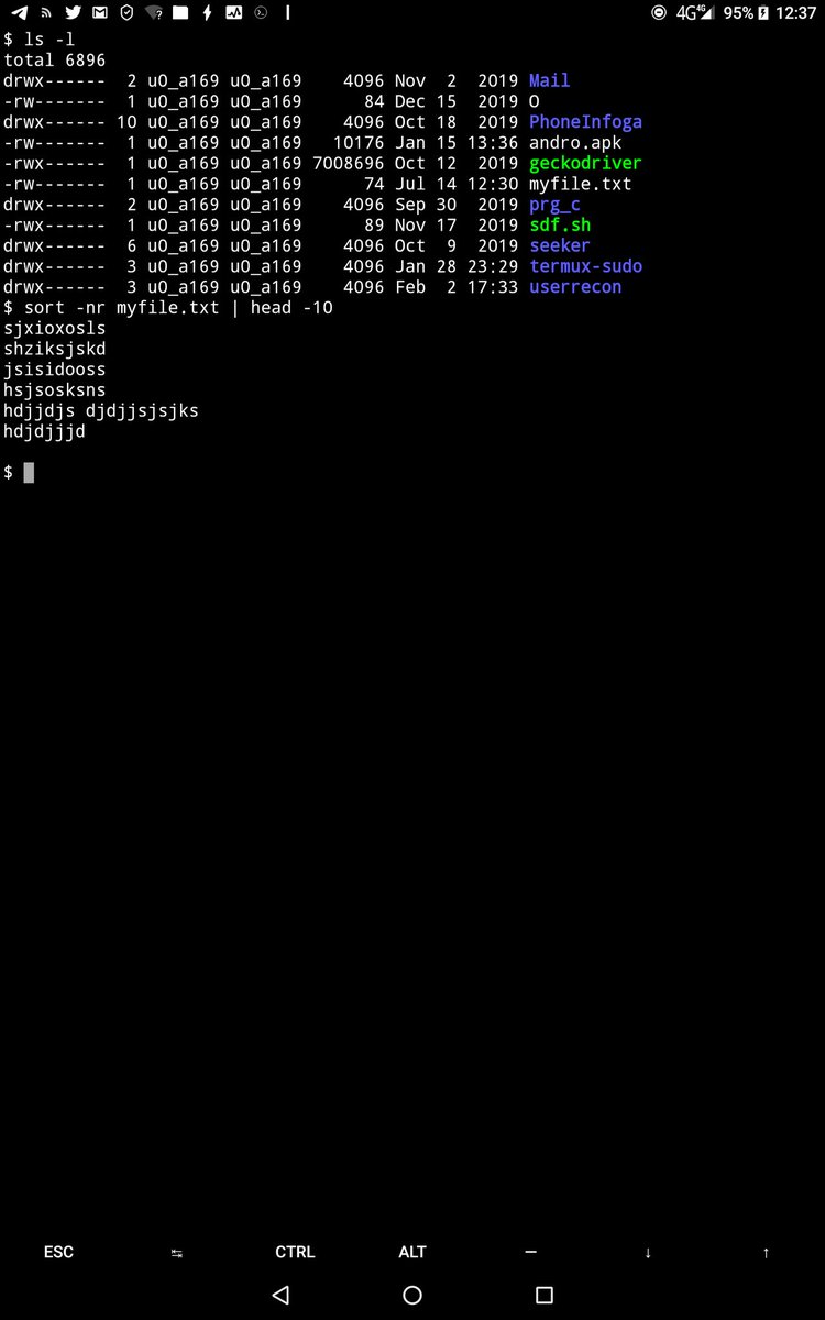ivanonatalini68's tweet image. How to handle strings in Linux OS, shell command.
Example.

ghost@linuxpc# sort -nr myfile.txt | head -10

#bash_script #bash #script #hacking #ethicalhacker
#Linux #unix #shell программист #линукс #хакер 
#Этическийхакер #Кибербезопасность