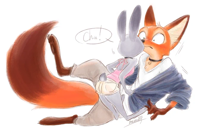 #創作クラスタの版権絵晒し大会会場 
I love zootopia!!!!🐰💕🦊 