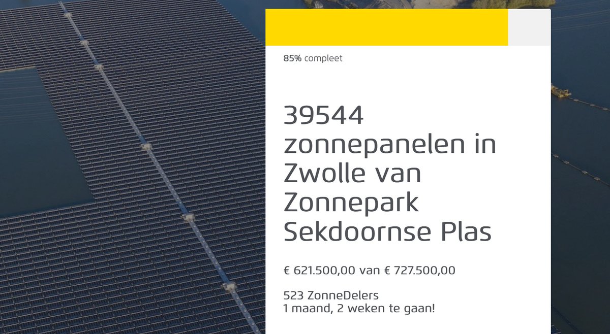 BlauwvingerNRG's tweet photo. Delen werkt. Direct meer activiteit. We zitten bijna onder de grens van 100.000 euro. Blijven jullie delen. Daar zijn we heel blij mee https://t.co/bpyFXshrKf