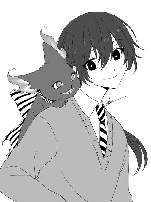 いつもの監督生とグリム
そういえばソロで描いてないなって…思って… 