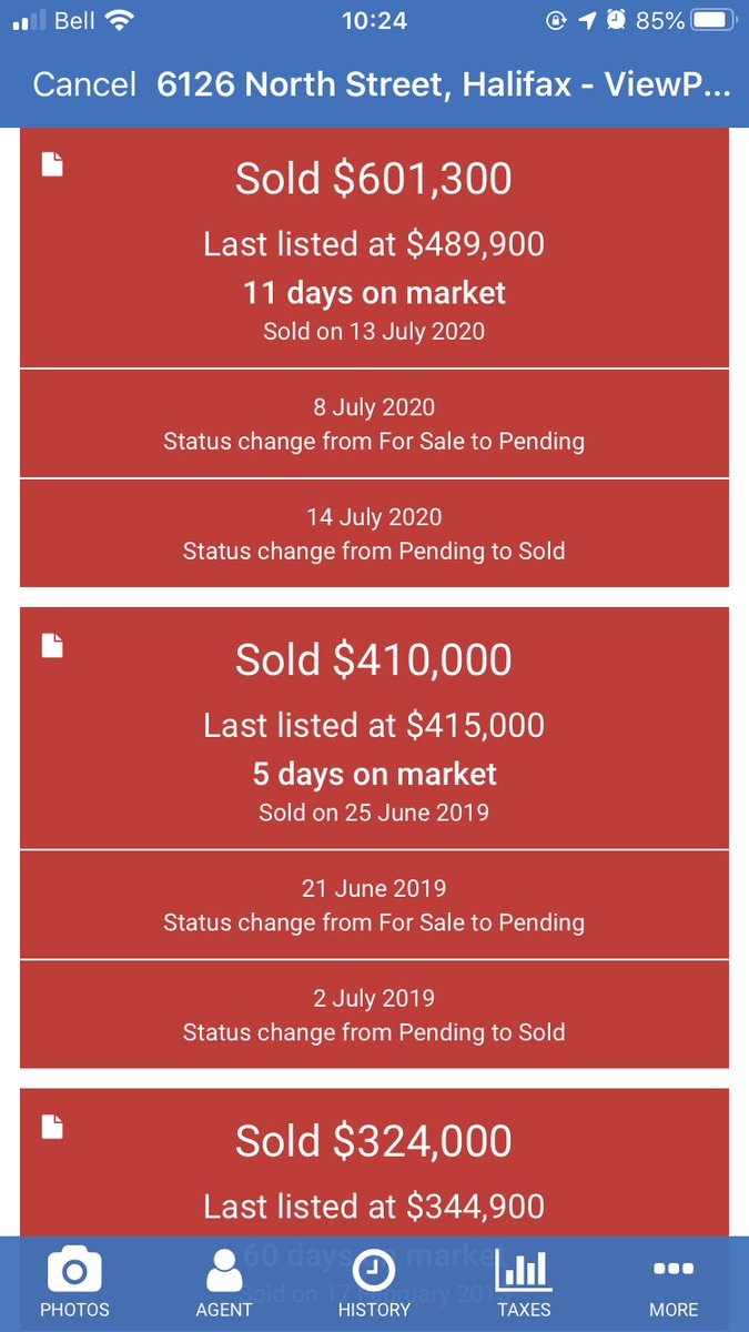 If this isn’t the epitome of the Halifax/Dartmouth real estate market right now. Bought 1 year ago for $410k (under asking) and now sold again for $601k (a whopping $110k OVER ASKING). Congrats to whoever just made $190k (minus reno budget, but still) on North St in one year 😂