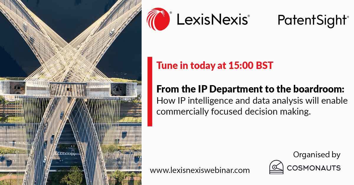 CosmonautsIP's tweet photo. We are looking forward for today's webinar on " How IP intelligence and data analysis will enable commercially focused decision making" in collaboration with LexisNexis Intellectual Property.  

If you haven't already, you may register yourself here -  https://t.co/j39mMRST3f https://t.co/yl0D0uM63y