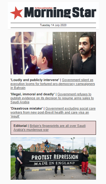 M_Star_Online's tweet photo. Get a daily dose of #socialism into your inbox. Sign up to the 
#MorningStarDaily newsletter here : https://t.co/8xEA8RWVxn 
#alternativemedia #truthtopower https://t.co/yL27NpbNfp