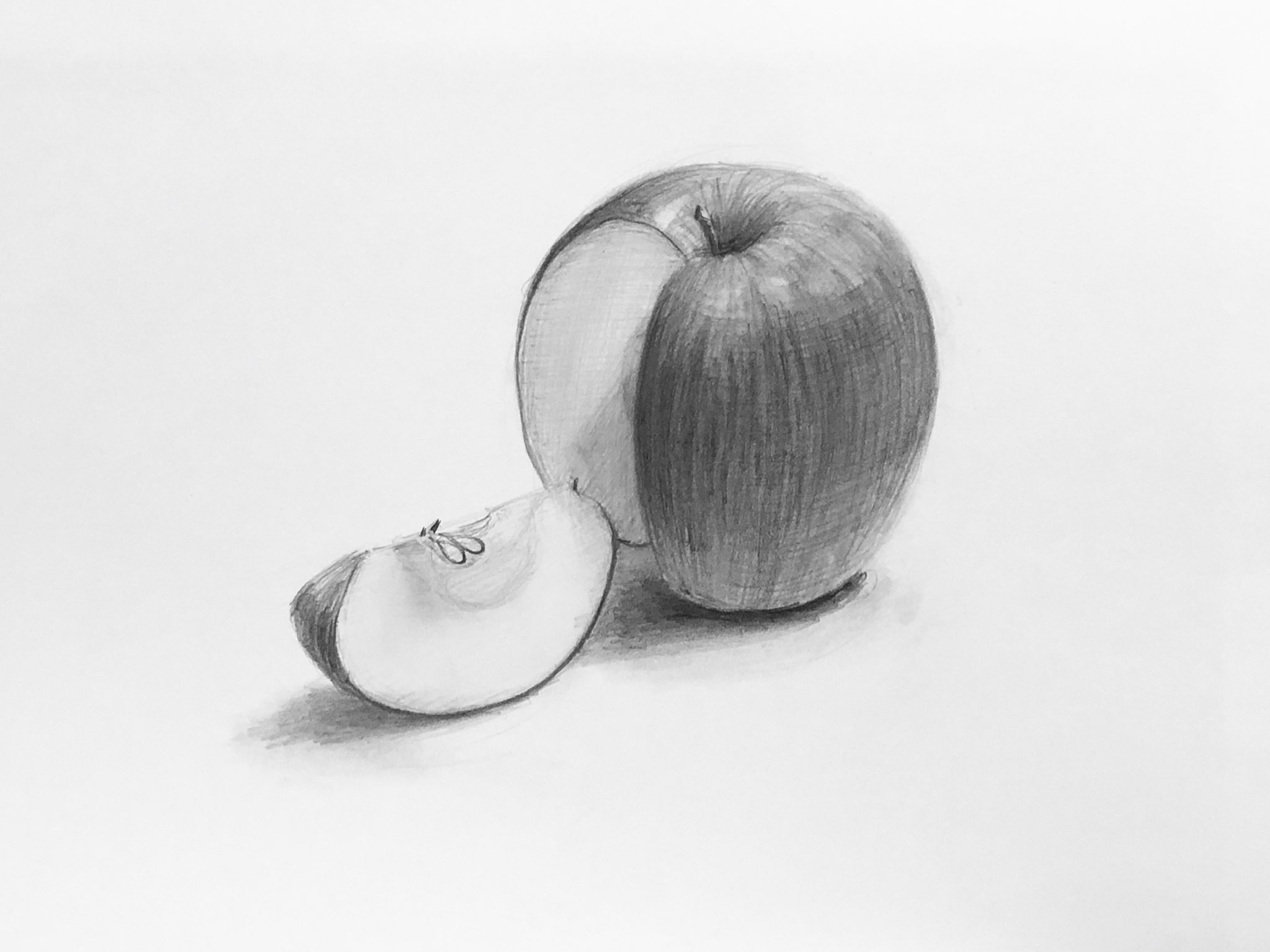 西滝直人 在 Twitter 上 100日デッサン 14日目 リンゴ デッサン 鉛筆画 T Co Qrgforsy9e Twitter