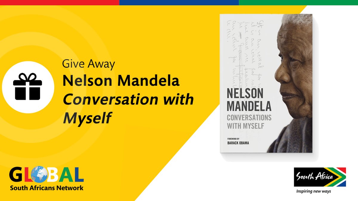 Brand_SA's tweet photo. 📚 We’re giving away 5 copies from one of the most inspiring and iconic figures of our age- Nelson Mandela’s Conversations with Myself. All you have to do is tell us what makes you the best South African Nation Brand Ambassador? 
#GlobalSouthAfrican
#SANationBrand https://t.co/9PlZIPqVi5