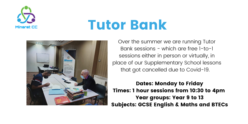 With the support of <a href="/CityBridgeTrust/">citybridgetrust</a>, Minaret has been able to offer no-cost individual tutoring classes for GCSE English and Maths and BTECs.  #tutoring #Covid_19
