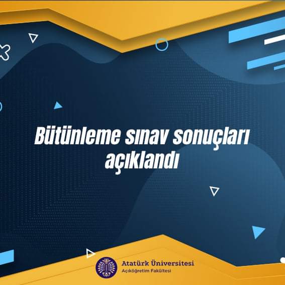 ataaofGrubu's tweet photo. Bahar Yarıyılı Bütünleme Sınavı Sonuçları Açıklandı...
Değerli Öğrencilerimiz,
Bahar Yarıyılı Bütünleme Sınavı sonuçlarına https://t.co/mANDuNdARL adresinden ulaşabilirsiniz. https://t.co/v5JkqbNUeE