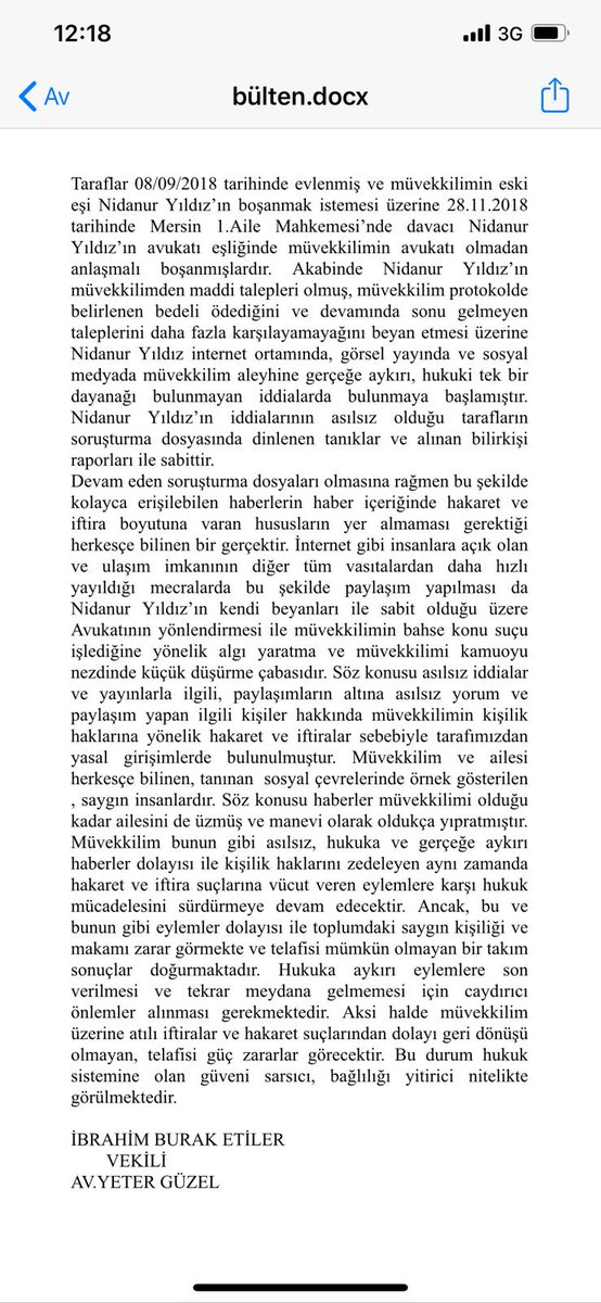 #BurakEtiler Masumdur