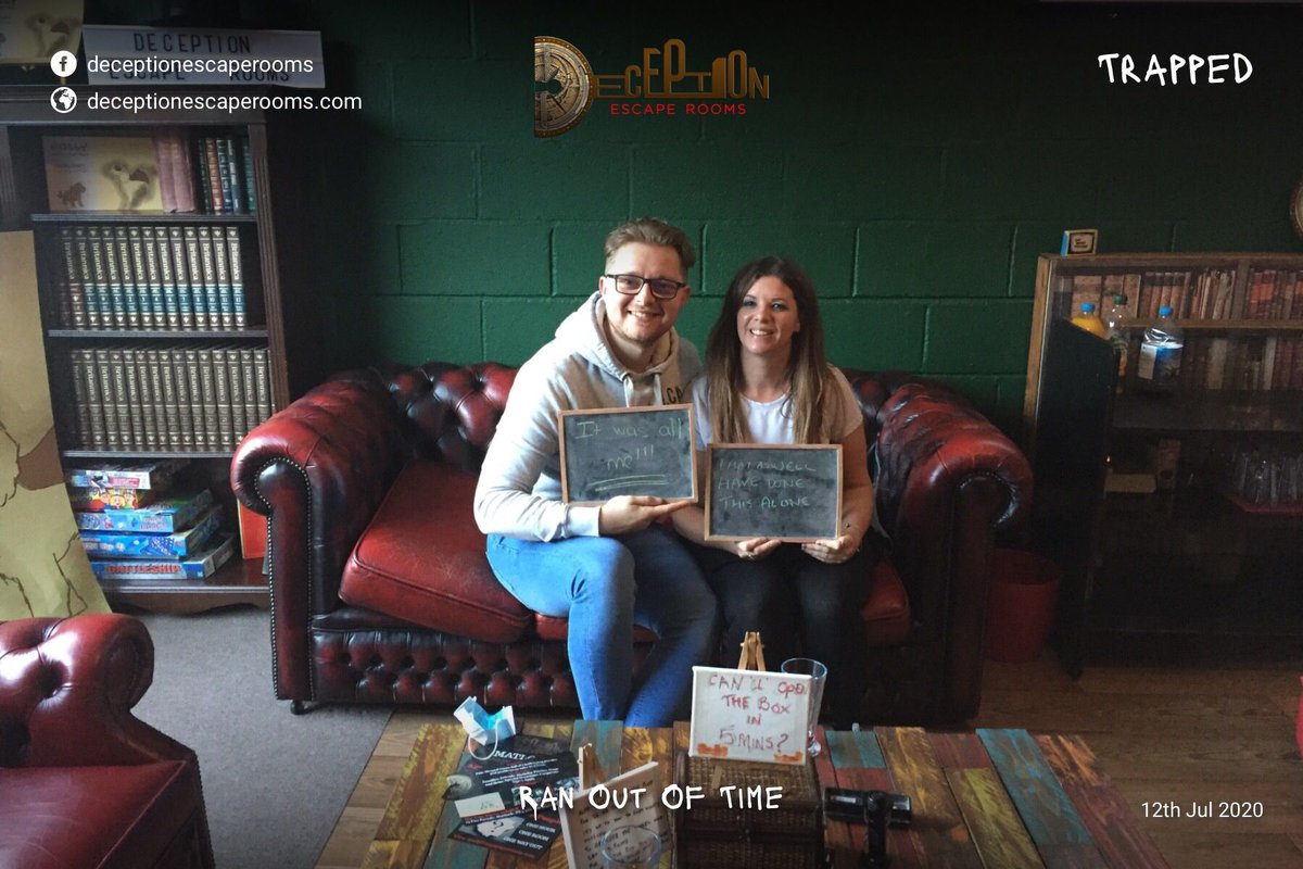 DeceptionRooms's tweet photo. Great game guys, so close...next time maybe 👍
Thank you for playing at Deception Escape Rooms. #matlockfun #escape #escaperooms #covidsafe #couplesgoals #bookonline #booknow https://t.co/1DTZkj9oLH