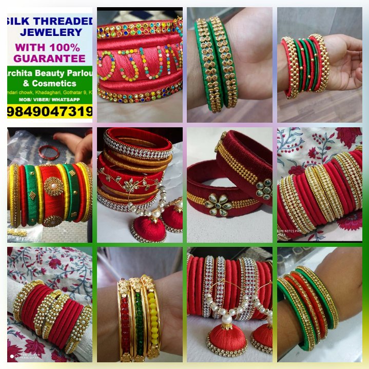 khadananda111's tweet photo. 💐🌻🌸SRAWAN SPECIAL 🌺🌹🌻
100% handmade
silk thread र beads/pearls बाट बनाइएका bangles चुरा set
Ready to be delivered
#silkthread #silkthreadjewellery
100% handmade !
To order online! #Messenger #Viber #WhatsApp 9849047319 Choose colour and design of your choice !!😊😊 https://t.co/G0OwWnwsAp