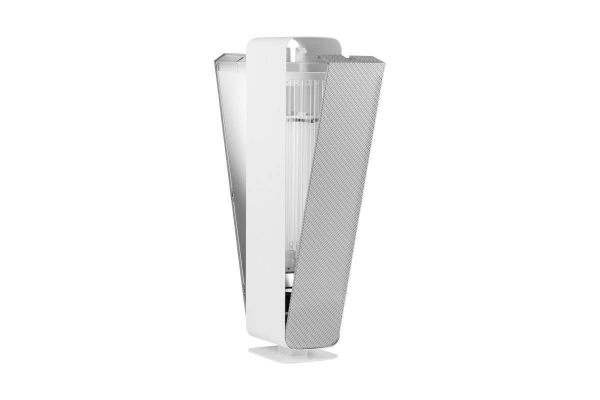 Rocalux's tweet photo. UV-C Flow, elegant gestylede desinfectie unit. Compacte Desinfectie unit voor zowel Direct als ook Indirect gebruik. Geschikt voor gebruik in o.a. Winkel, Salon, Kantoor, Restaurant e.d. https://t.co/qTJp7khbQc