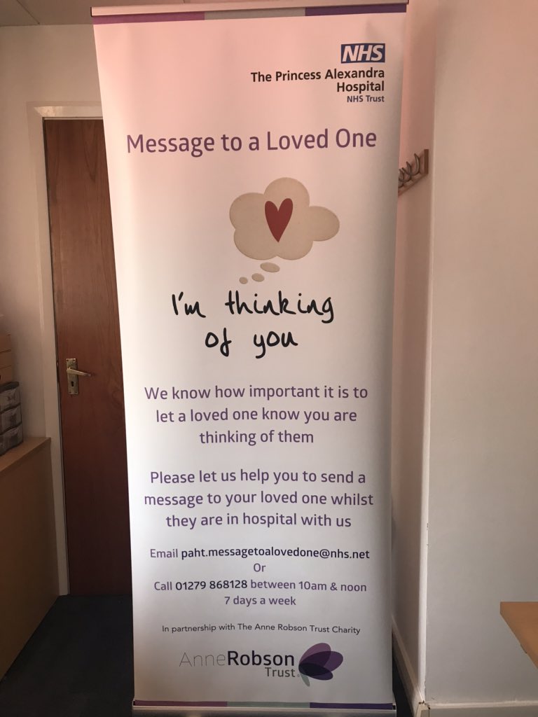 AnneRobsonTrust's tweet photo. We’re so proud of the team @NHSHarlow running the #MessageToALovedOne service. Thanks to @Essex_CF for the amazing support @NickAlston_cm1 @nhs_shahid @sharon_mcnally @FinolaDevaney https://t.co/NPfHWdzJmb