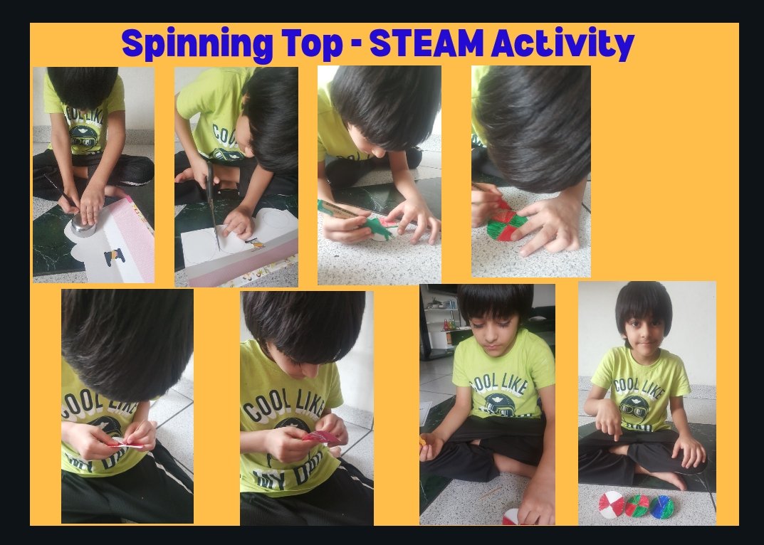 BhujwalaShaili's tweet photo. Spinning top STEAM Activity
@kg_gma @26Dakshamehta @senresh #GMAKGSummerSTEAMfun https://t.co/uaouicf85f