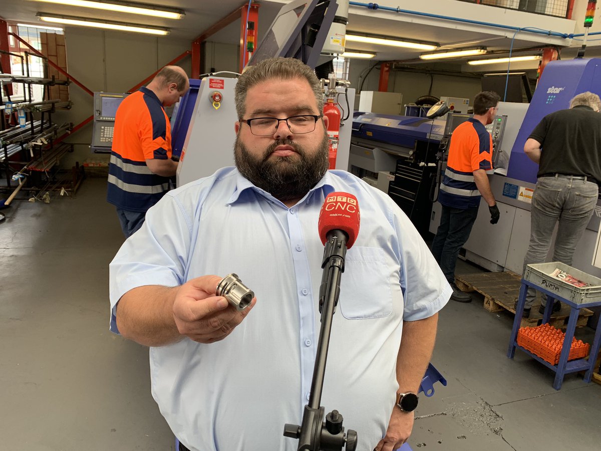 paulmtdcnc's tweet photo. Great part being machined on a @StarMicronicsGB SR-38, all tool stations being used and it comes from 38mm bar, stainless 316. #howlong ??? https://t.co/XiNNwxP0ta