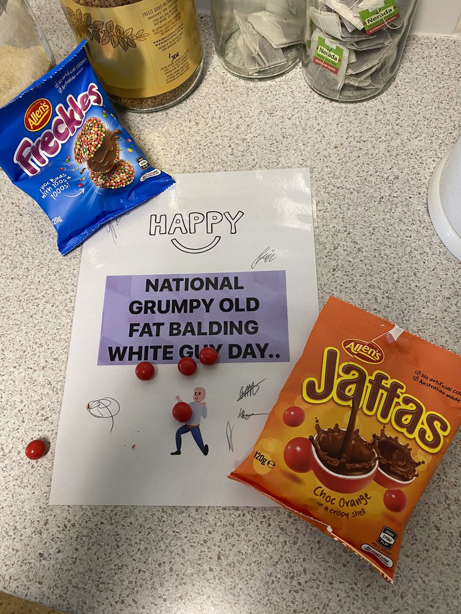 TimTimford's tweet image. Found this in the office kitchen today. Probelm is that I was the only male in the office over 21 today.