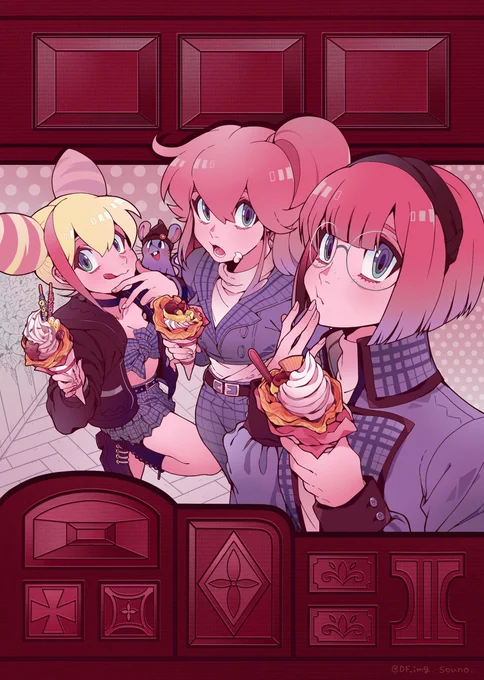 sweet time. #プロメア #PROMARE #クレープ #女子会 https://t.co/eRJSgqLA7K 