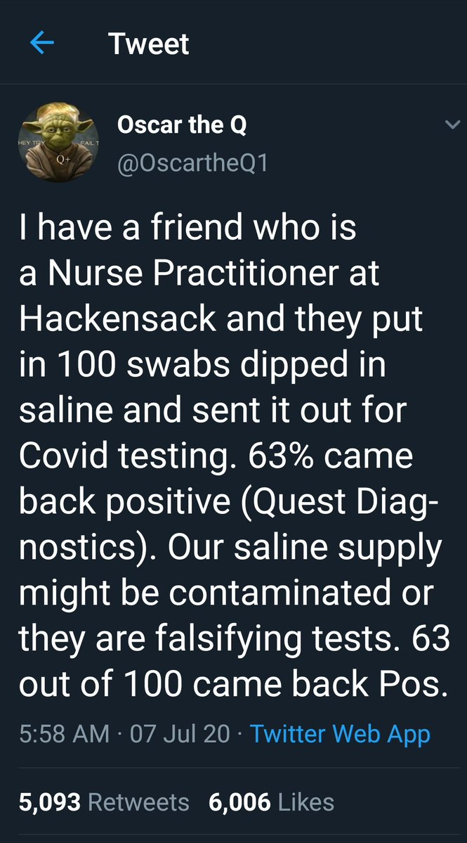AlohaEvery1's tweet photo. @dr_motley @facekween1 🚨#RiggedResults: Apparently, The #CoronaVirus TEST Is #Artificially Set To Return 63% +#POSITIVE+ RESULTS!!!
#DoNotTakeTheTest! #ItsFRAUD! #FraudulentTesting!😡
https://t.co/nFWW6lFUCV https://t.co/WSy0Qh1dtG