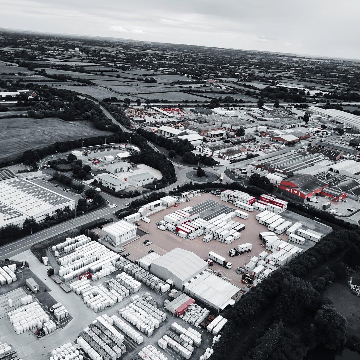 NoizeeMedia's tweet photo. Take a look at this lovely view of Walrow Industrial Estate we shot on our drone which overlooks lots of businesses scattered around the area!⁣
⁣
#Highbridge #Somerset
⁣ https://t.co/TwstsCF94F