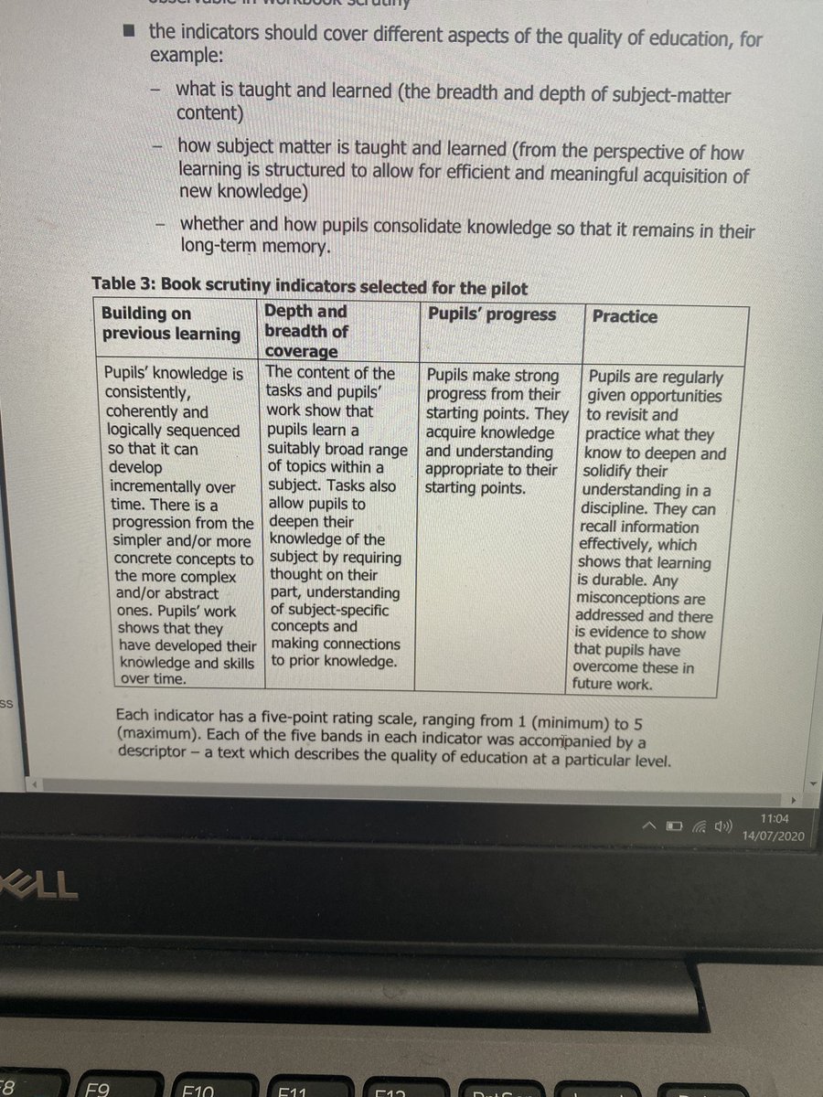 MsBGandy's tweet photo. Looking for the descriptors fe the new Ofsted work scrutiny - anything out there which could help? #ofsted #qofe #workscrutiny https://t.co/L3jQncysFc