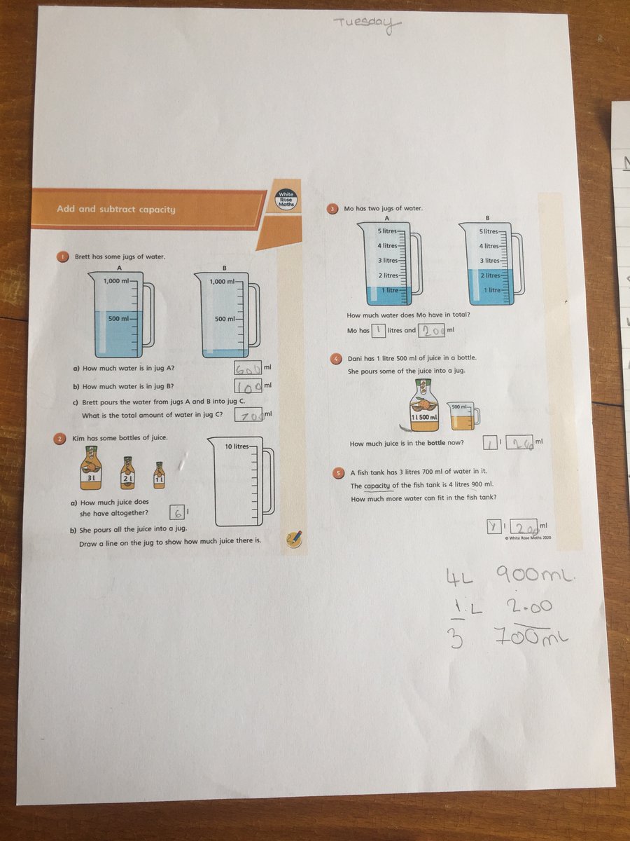 SarahGregson6's tweet photo. @StAnthony3_4A 

Julius’s maths and English work . https://t.co/l2x0InkhXz