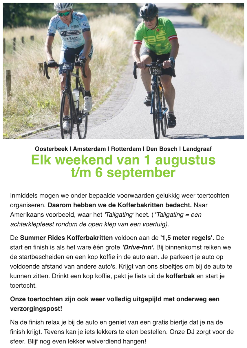 fietsprofessor's tweet photo. So....now I also need a car to ride my bike?
🚗 get cup of coffee in your car
🚗 get your ride details in your car
🚗 prepare in your car
🚴 ride
🚗 relax in your car
🚗 get a free beer (?) in your car
#Tailgating
#Failgating https://t.co/xs61hvaLLl