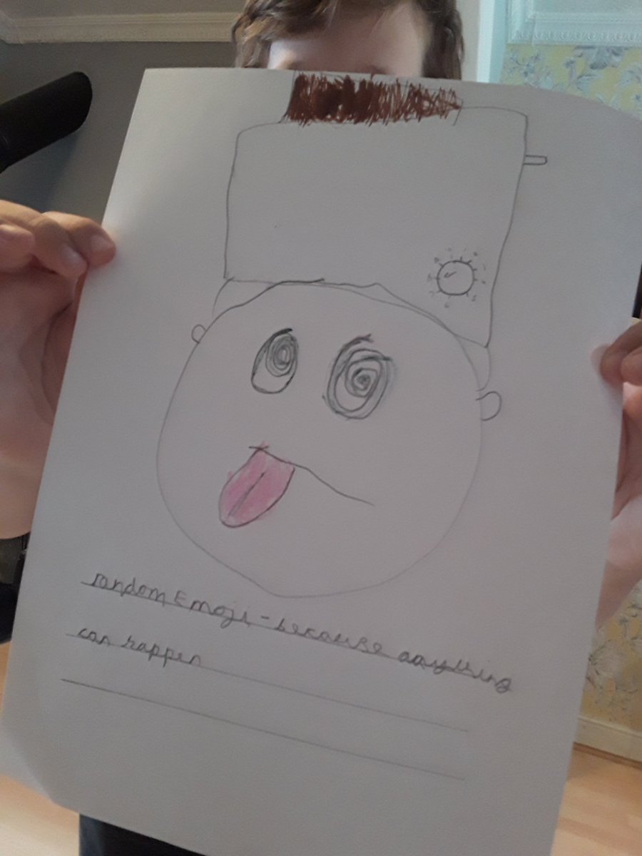 agartaylor80's tweet photo. In yr 3 my sons favourite subject is science so he loved the experiment where they found put which kitchen roll was the most absorbent. He create his emoji to represent how he feels and he said random-everything is unexpected @TanfieldPrimary #tanfieldlearning #Homeschooling2020 https://t.co/sj0eoxZn4h