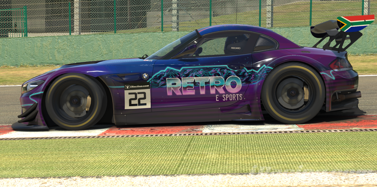 Gathdrel's tweet photo. @JimmyBroadbent I thought you would like to see our Retro livery we ran for the 24h of Spa over the weekend. Each of my stints was acconmapnied by your Stream OP :) https://t.co/TuvIwzP5wG