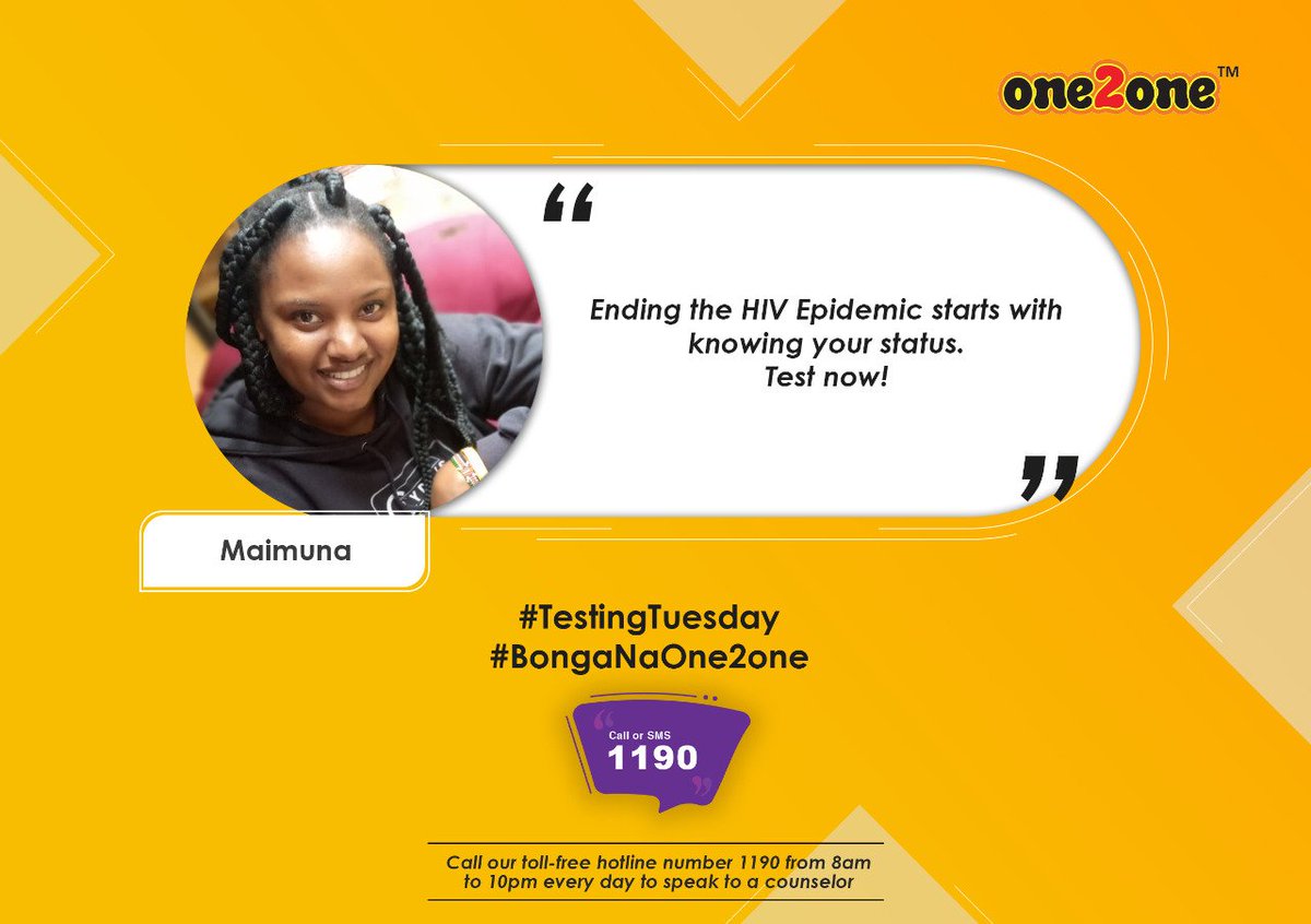 I know my status, do you? #TestingTuesday #bonganaone2one