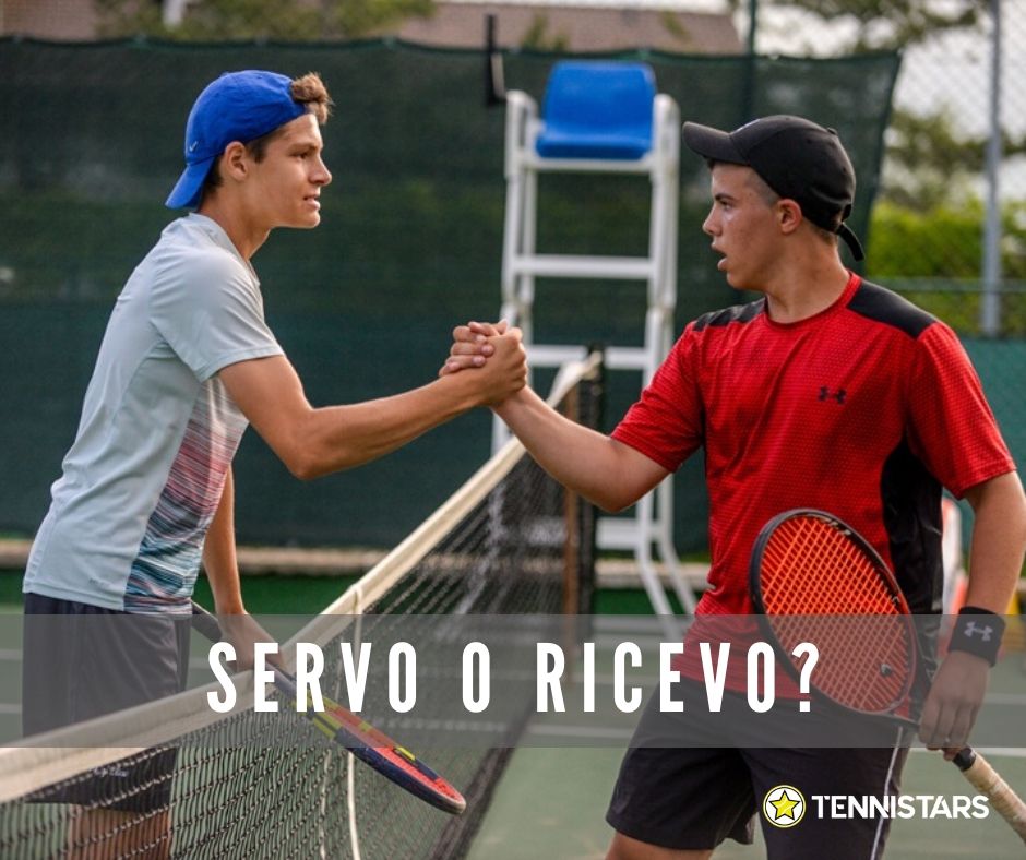 Posso scegliere se servire o ricevere. Ma se l'incontro viene sospeso prima che inizi, posso cambiare decisione? Si. Sempre che lo vogliate.