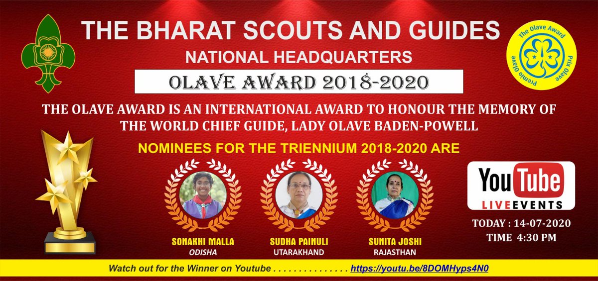 bsgnhq's tweet photo. Watch Out on this link.... And cheer our Indian Nominees.... With your comments... https://t.co/hSpjqDtU5U #bsgindia @narendramodi  @PMOIndia  @KirenRijiju @YASMinistry https://t.co/ROkdzc6IbD