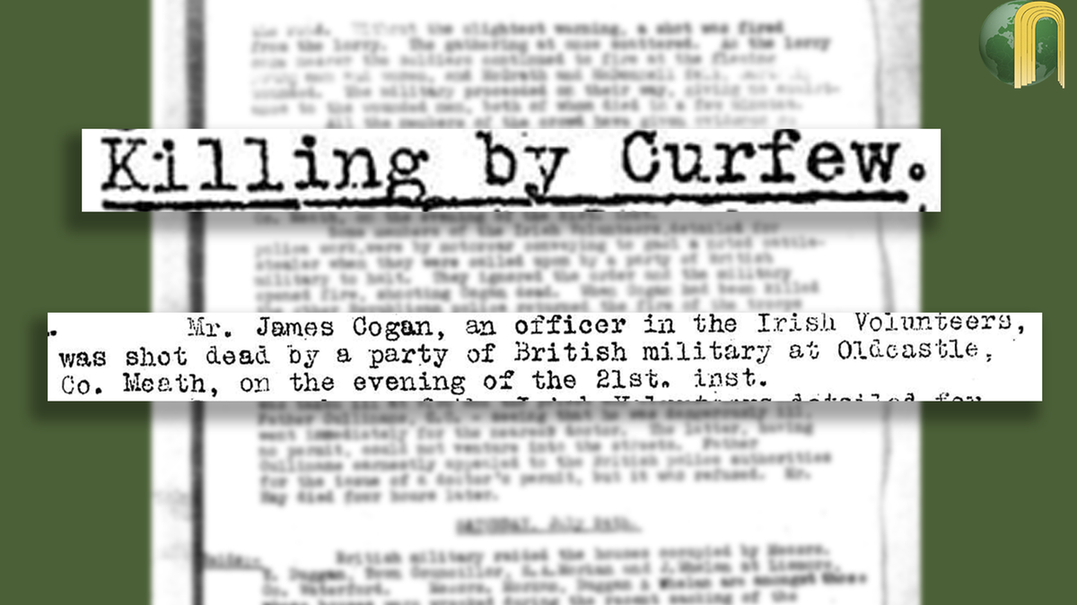 In July 1920 #Meath #IRA volunteer &amp; leader Seamus Cogan is killed in action in #Oldcastle as the military try and intercept a prisoner being brought for trial by the Republican Courts #radicalnewspapers #radicalirish #irishhistory #WarofIndependence bit.ly/3gUpoTG