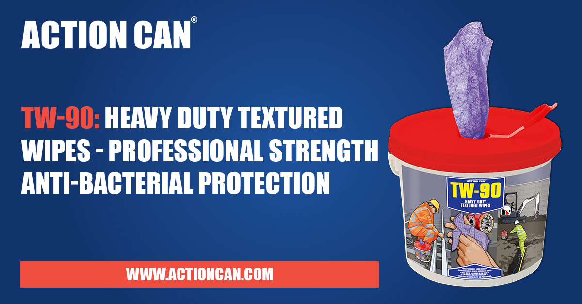 ActionCanPro's tweet photo. TW-90 texture wipes provide anti-bacterial protection wherever you are. Quick drying, TW-90 removes grease, oil and grime, allowing you to get back to the job at hand. https://t.co/14maDaWNGs