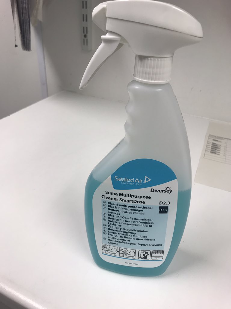 Any spray bottles you make up in store need to be labelled correct to comply with COSHH. These bottles come with labels and are free to order from Bunzl! Don’t forget to double strength your D10 (red one) #dailySOARhint