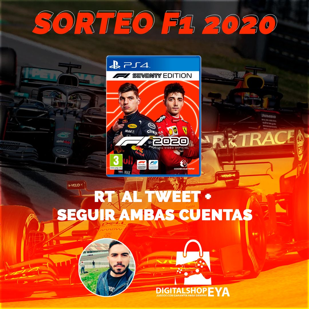 JuanjoSaezF1's tweet photo. Os traigo algo que seguro que os interesa mucho 😏... ¡SORTEOOOO!

Si quieres conseguir el F1 2020 para PS4 totalmente gratis, ahora lo tienes realmente fácil:

🔴Sígueme a mí
🔴Sigue a @DigitalShopEYA
🔴RT al tweet... ¡Muy sencillo! #F1

El lunes 20 diré el ganador 🏆. ¡Suerte! https://t.co/0UcGEOtK6x