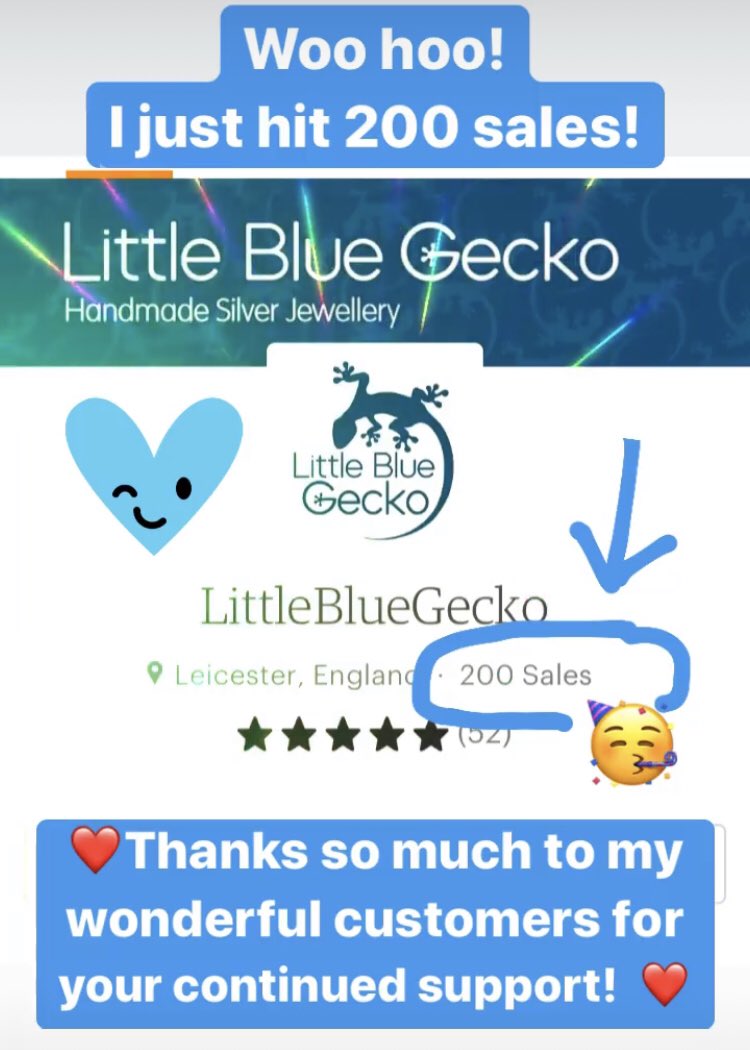 LittleBlueGeck0's tweet photo. 200 sales milestone! Thanks so much to all my customers out there π
#etsysales #littlebluegecko #200sales #etsymilestone https://t.co/TORRSpt4bc