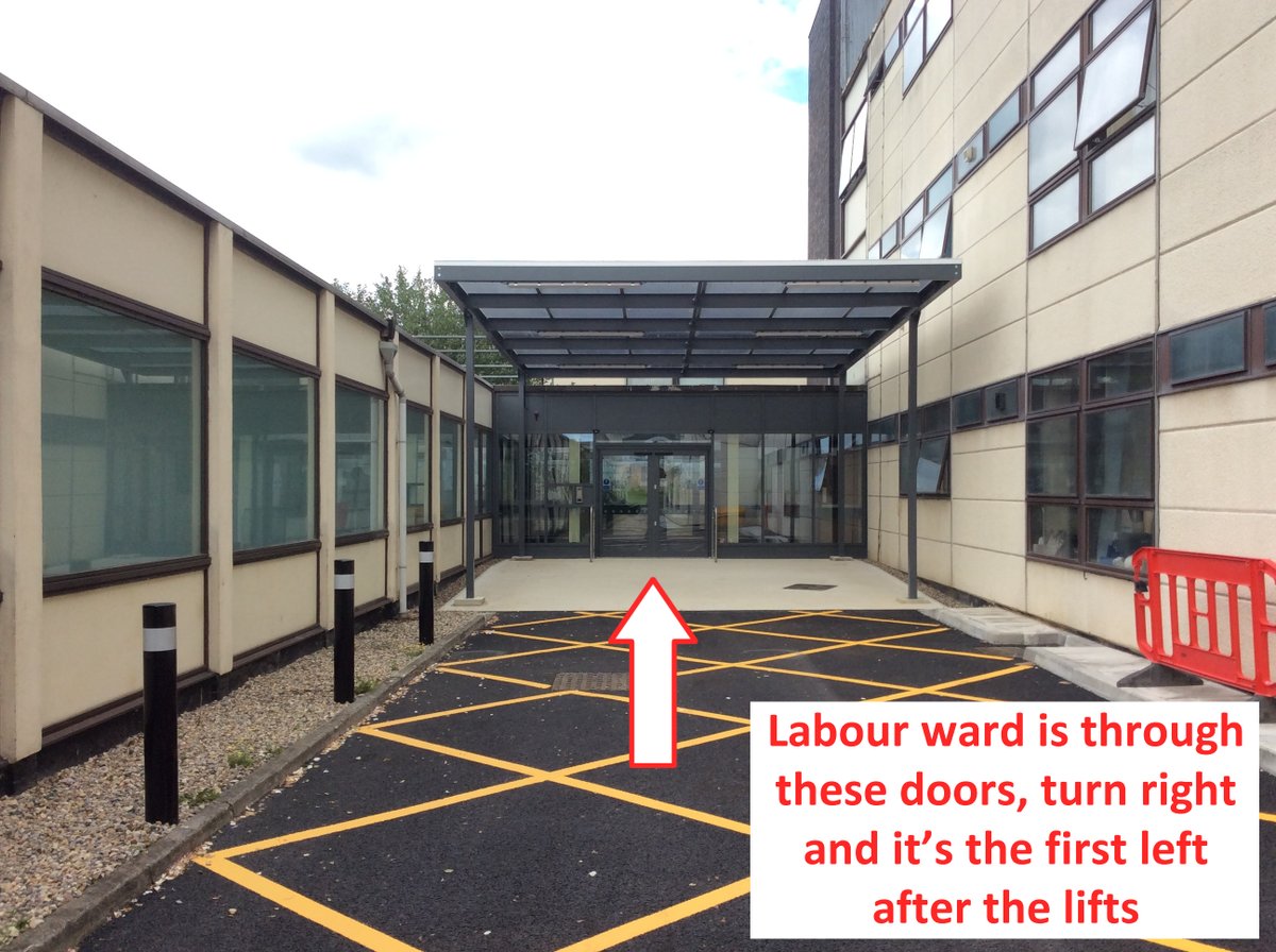 AiredaleNHSFT's tweet photo. ❗️New labour admissions entrance opens tomorrow (Wed 15 July 2020) @AGH_maternity 

As you enter the hospital, turn left then take the second right. If it's a journey you're expecting to make soon, familiarise yourself with the route in these images: https://t.co/h44GWmfjsT