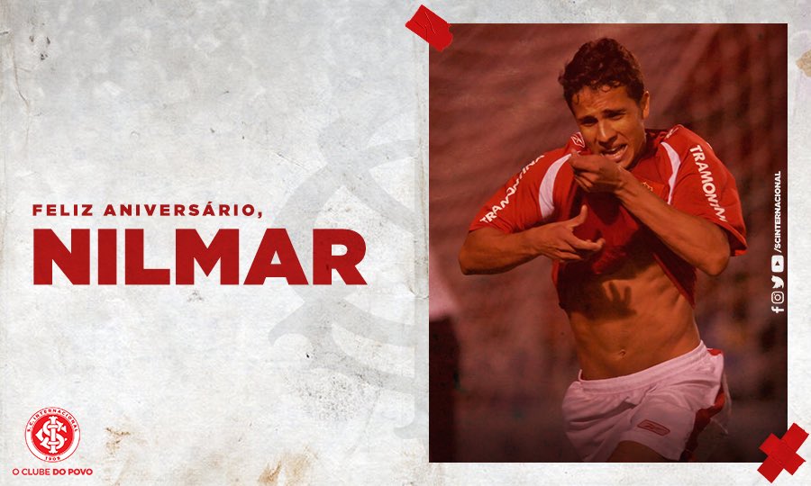 SCInternacional's tweet photo. Pelos gols dele, cantávamos. Protagonista identificado com nossas cores e companheiro de paixão e arquibancada, sempre atendeu aos nossos anseios. Artilheiro forjado com o legítimo DNA do Celeiro de Ases, fez história no Beira-Rio. Hoje, completa 36 anos. Parabéns, Nilmar! ❤️ https://t.co/ldpTzMiJTF