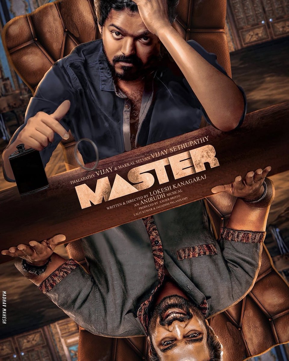 MokkapostuTamil's tweet photo. Master unofficial poster 😍😍
#masterlook #poster #thalapathy #vijaysethupathi #vijay #mokkapostu https://t.co/Ude5wltcZ7
