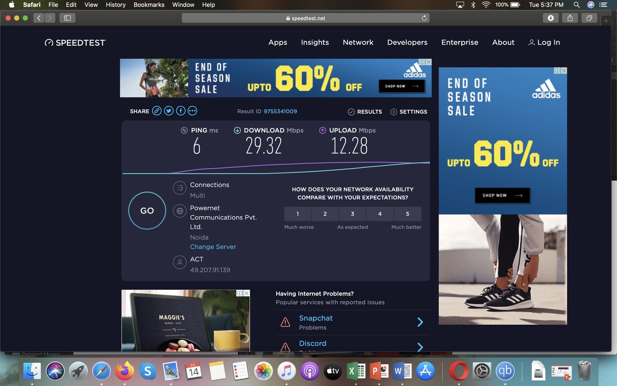 reallymehrauli's tweet photo. @ACTFibernet promises 200mbps speed and provides 29mbps. Maybe TRAI should start pay as you provide plans like they did for satellite TV. @TRAI @ShashiTharoor @GoI_MeitY @IndianExpress @blessi_k https://t.co/zSW4Ib4pRc